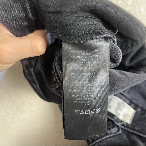 Free People We the Free The Lasso High Waist Straight Leg Jean Black Size 31 - Picture 15 of 15